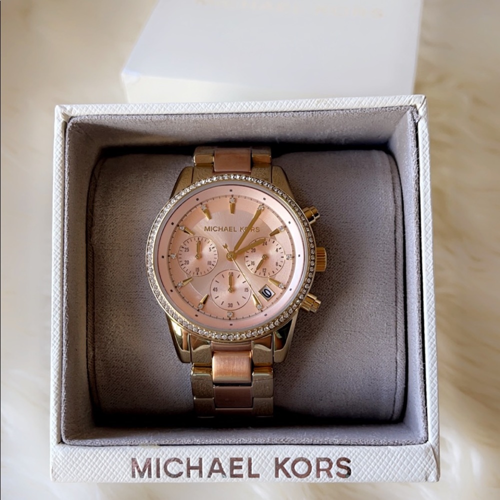 Rose gold Michael Kors women watch